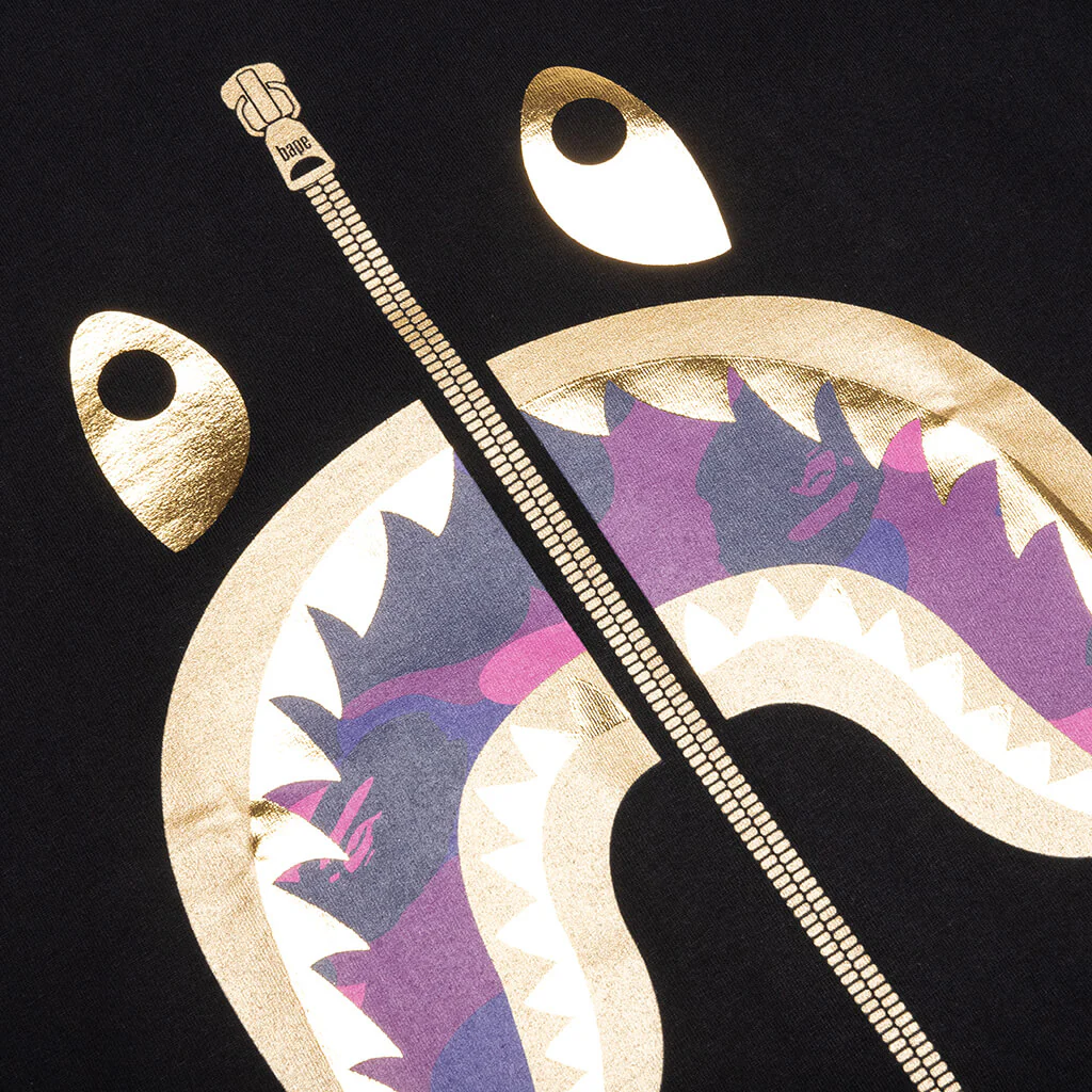 Color Camo Shark Tee - Black/Purple - Image 3