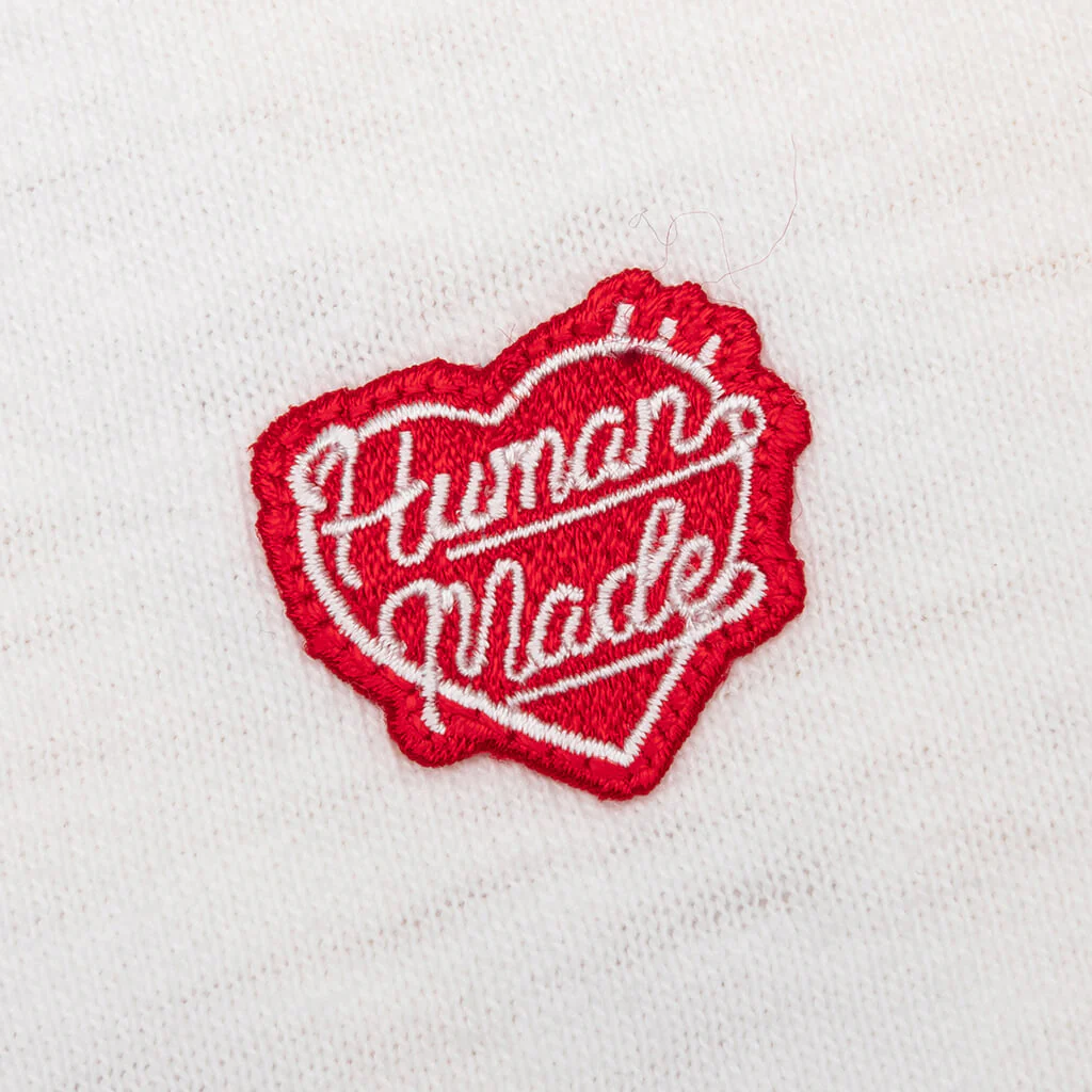 Heart Badge T-Shirt - White - Image 3