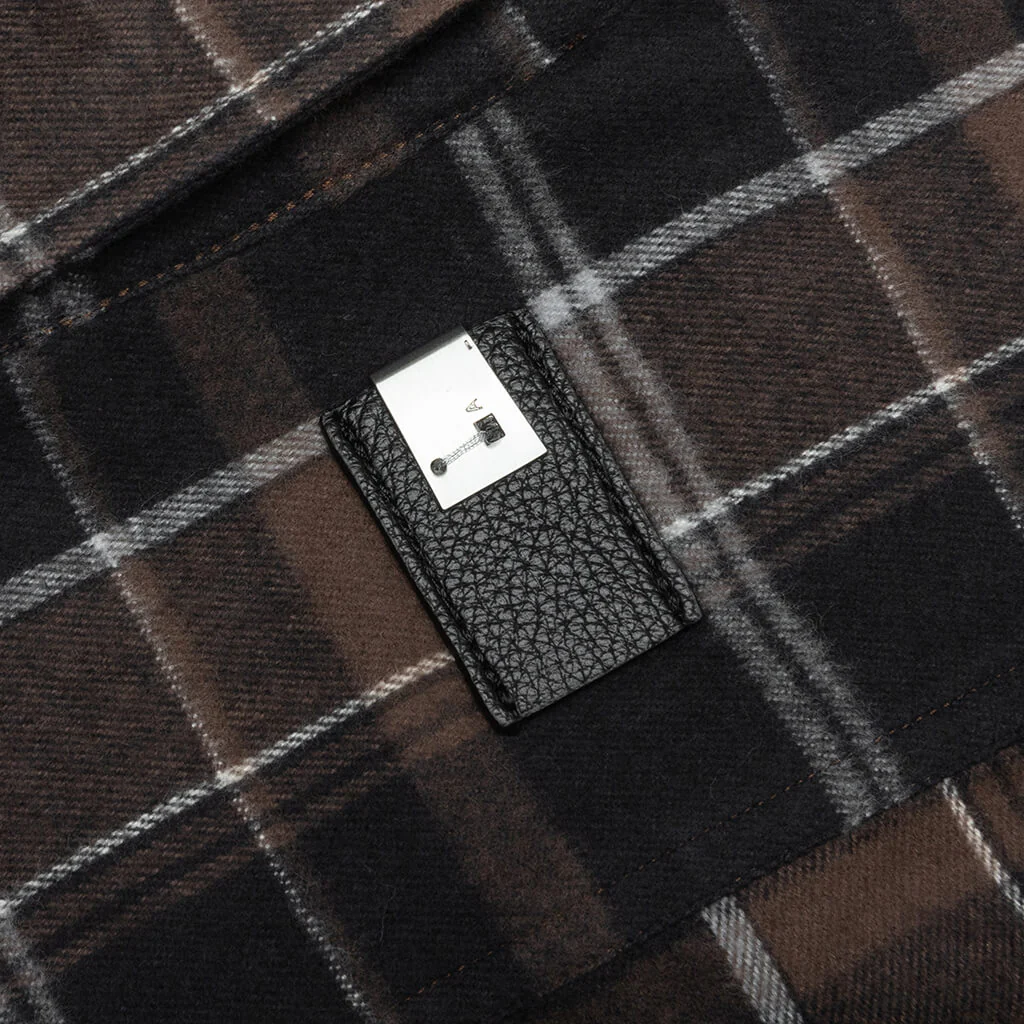 Plaid Logo Shirt - Brown/Black - Image 4