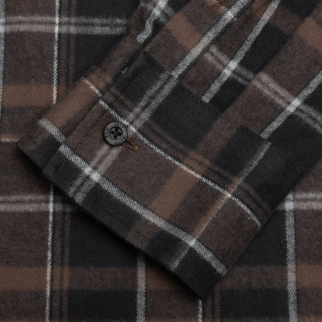 Plaid Logo Shirt - Brown/Black - Image 5