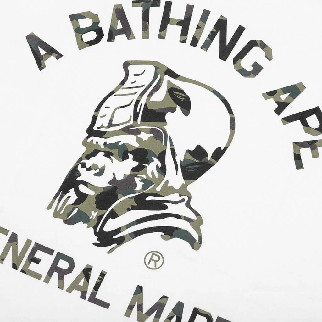 1st Camo General Made Tee - White/Green - Image 4