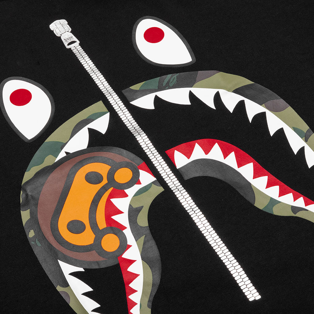 1st Camo Milo Shark Tee - Black/Green - Image 4