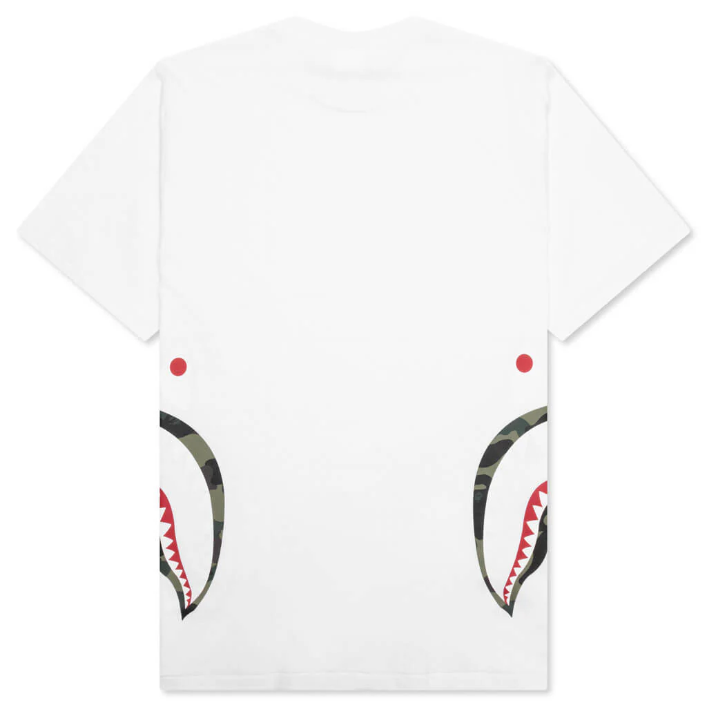 1st Camo Side Shark Tee - White/Green - Image 2
