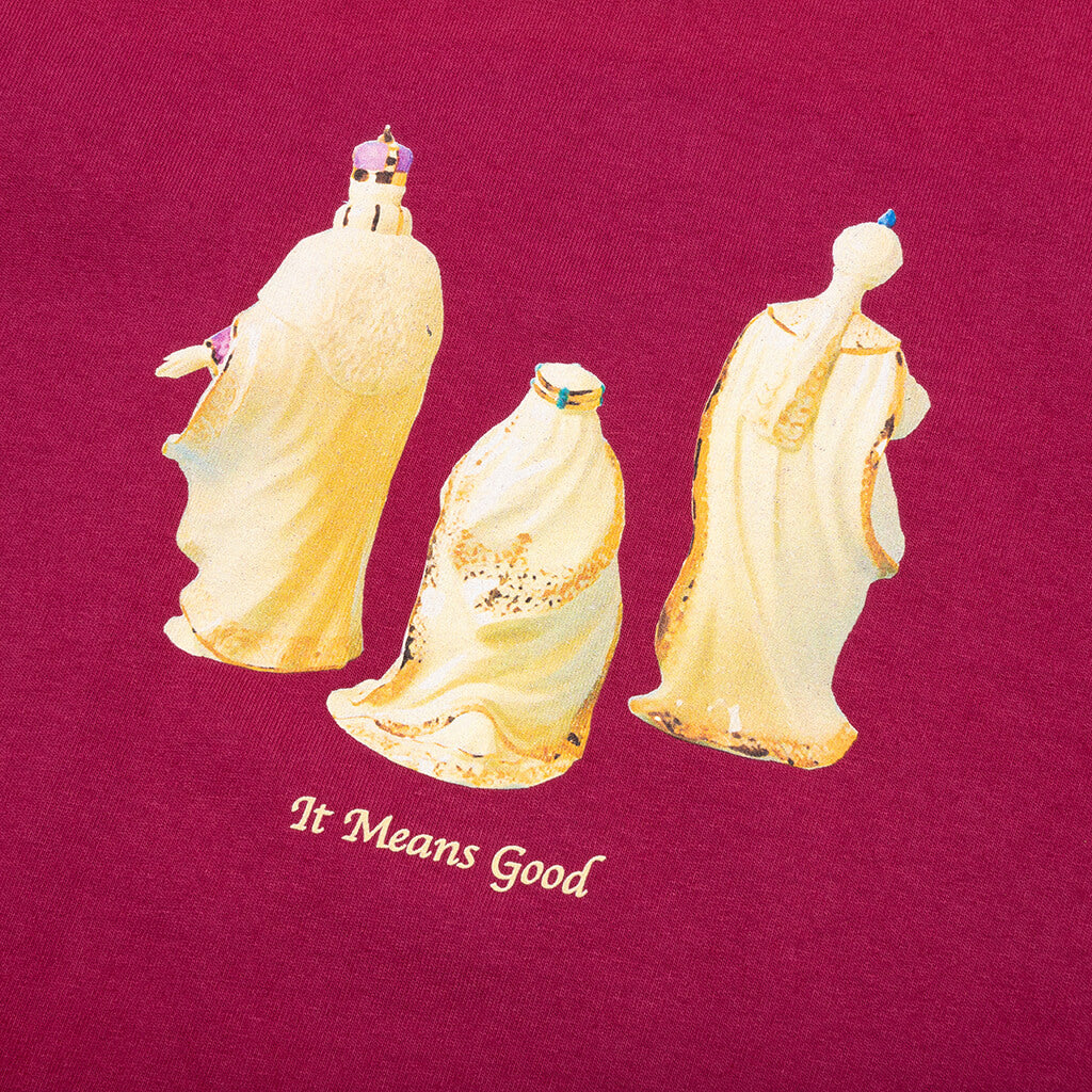 3 Kings S/S Tee - Burgundy - Image 3