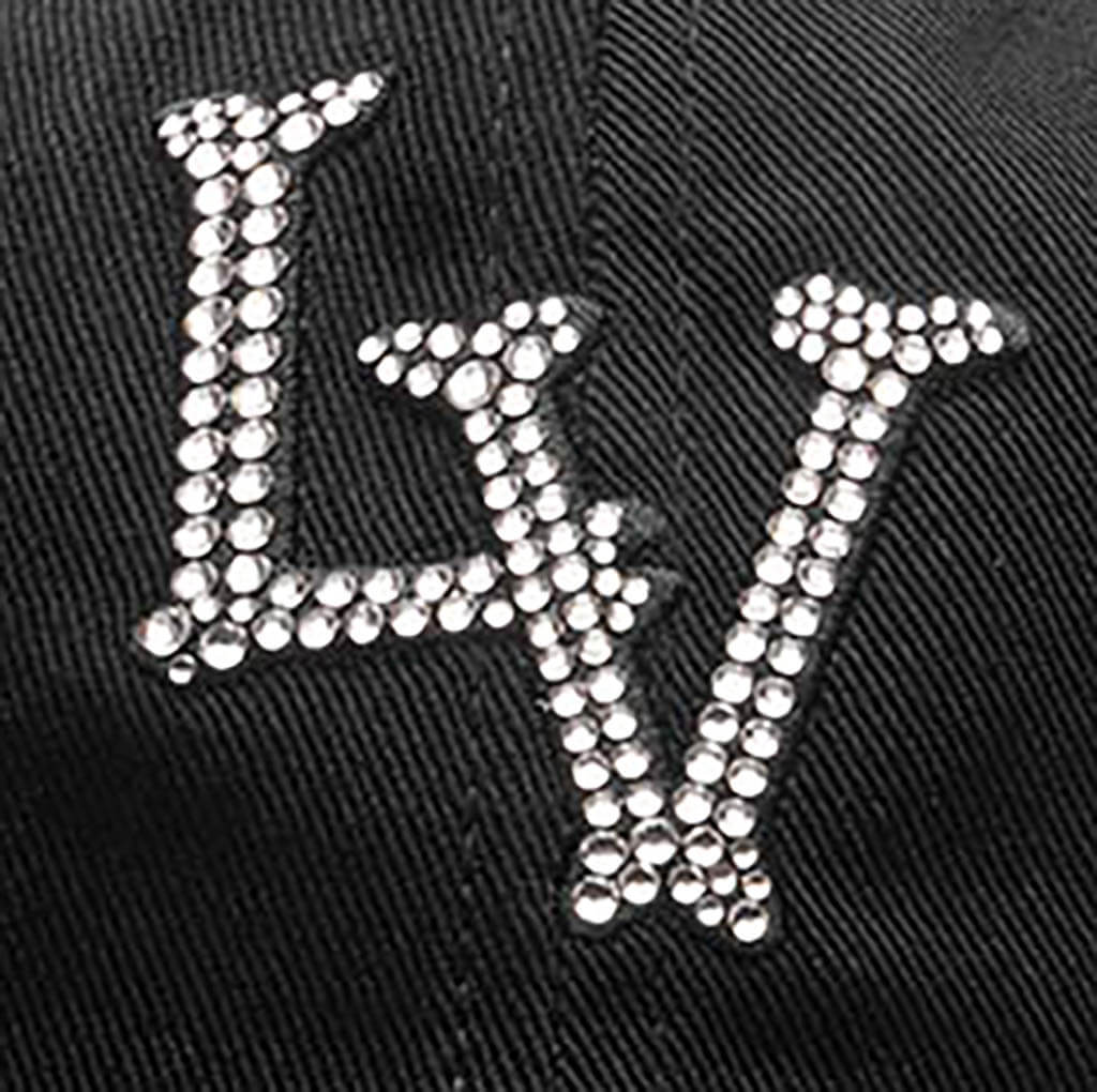 FEATURE x '47 Brand x Swarovski 'LV' Bones - Black - Image 4