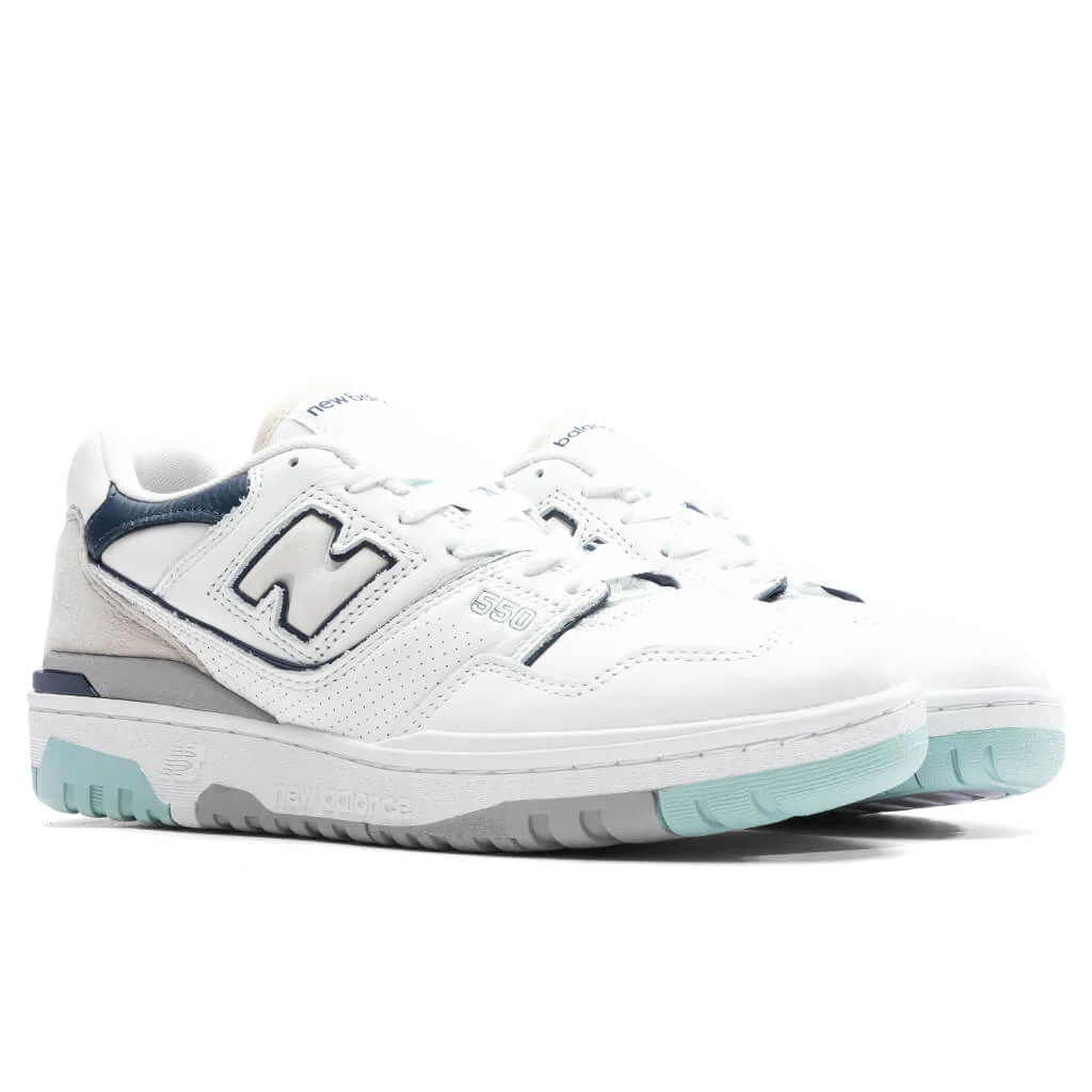 550 - White/Mint Navy - Image 2