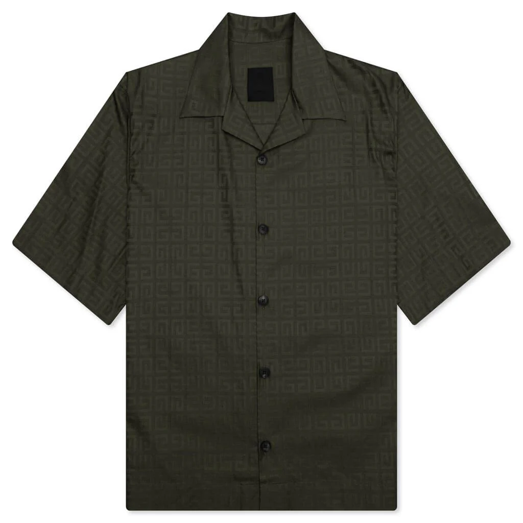 Boxy Fit Hawaiian Shirt - Khaki