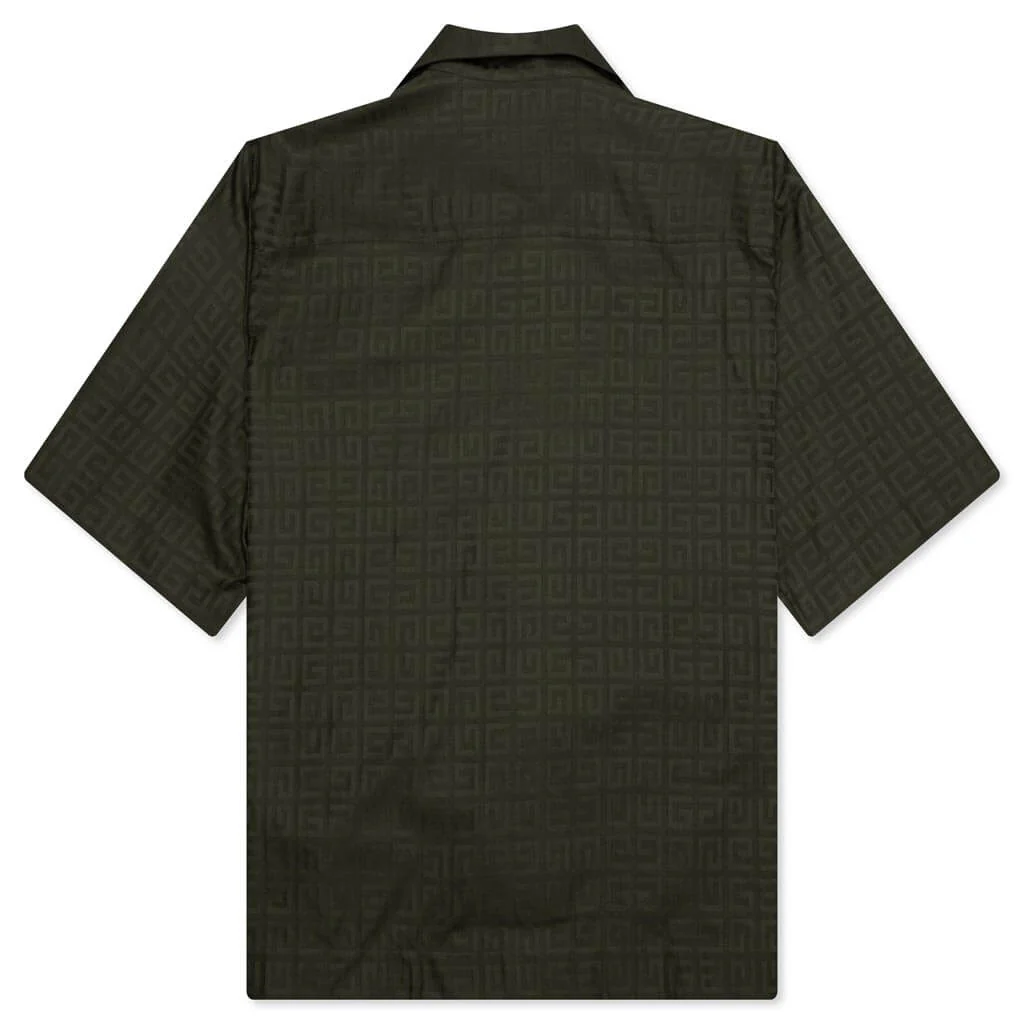 Boxy Fit Hawaiian Shirt - Khaki - Image 2