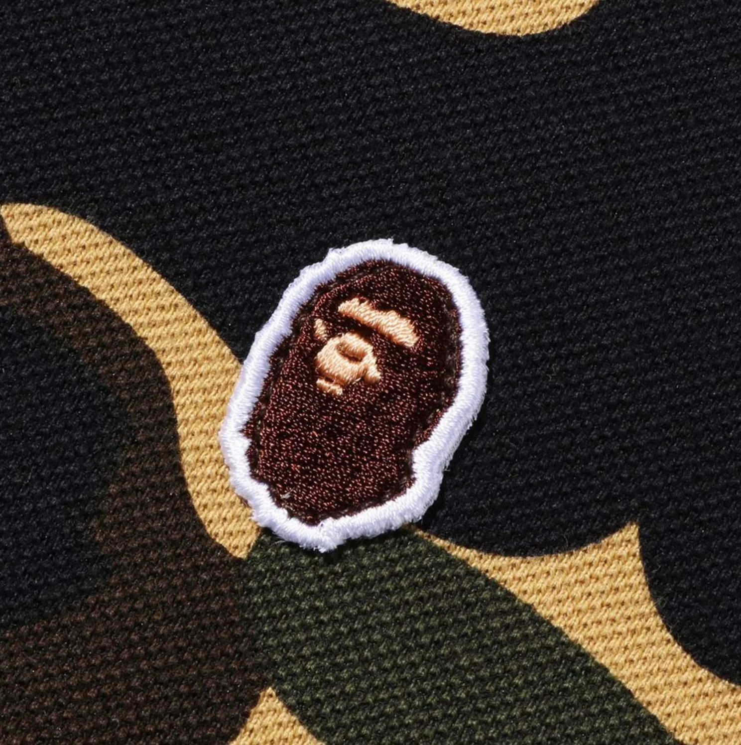 1ST Camo Ape Head One Point Polo - Yellow - Image 3