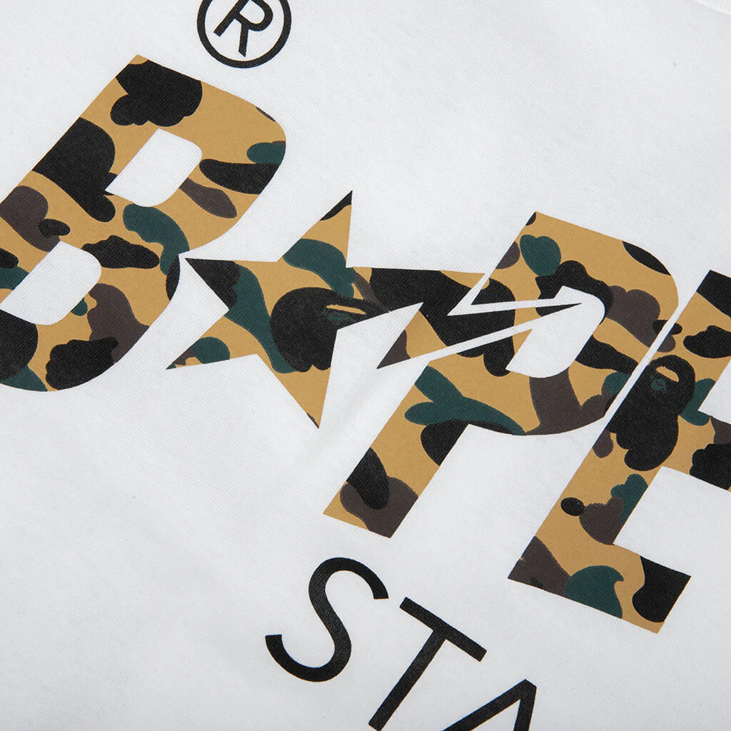 1st Camo Bape STA Tee - White - Image 3