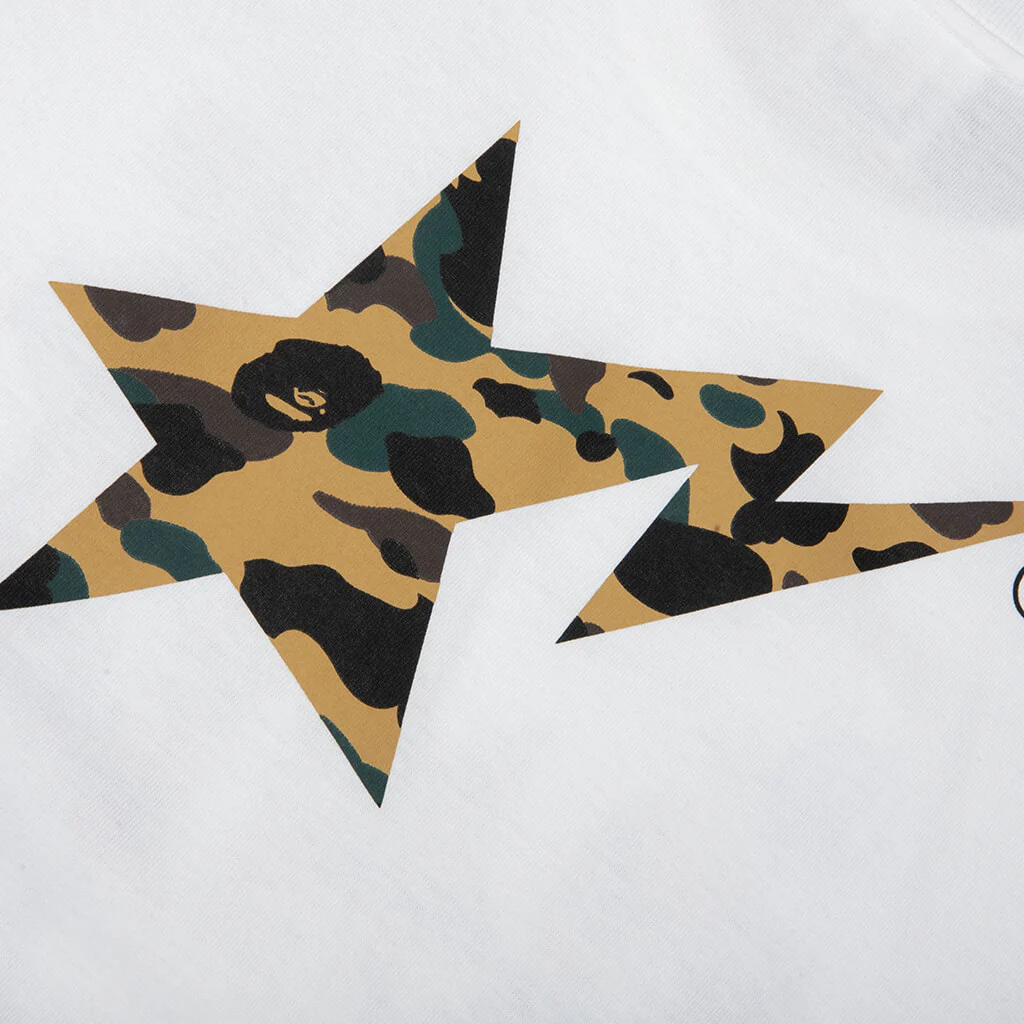 1st Camo Bape STA Tee - White - Image 4