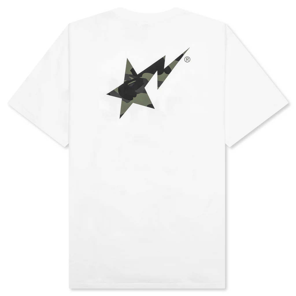 1st Camo Bape STA Tee - White/Green - Image 2
