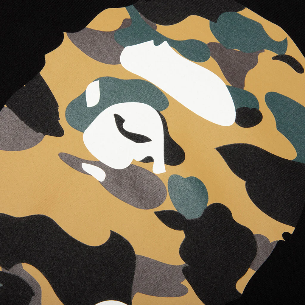 1st Camo Big Ape Head Tee - Black/Yellow - Image 3