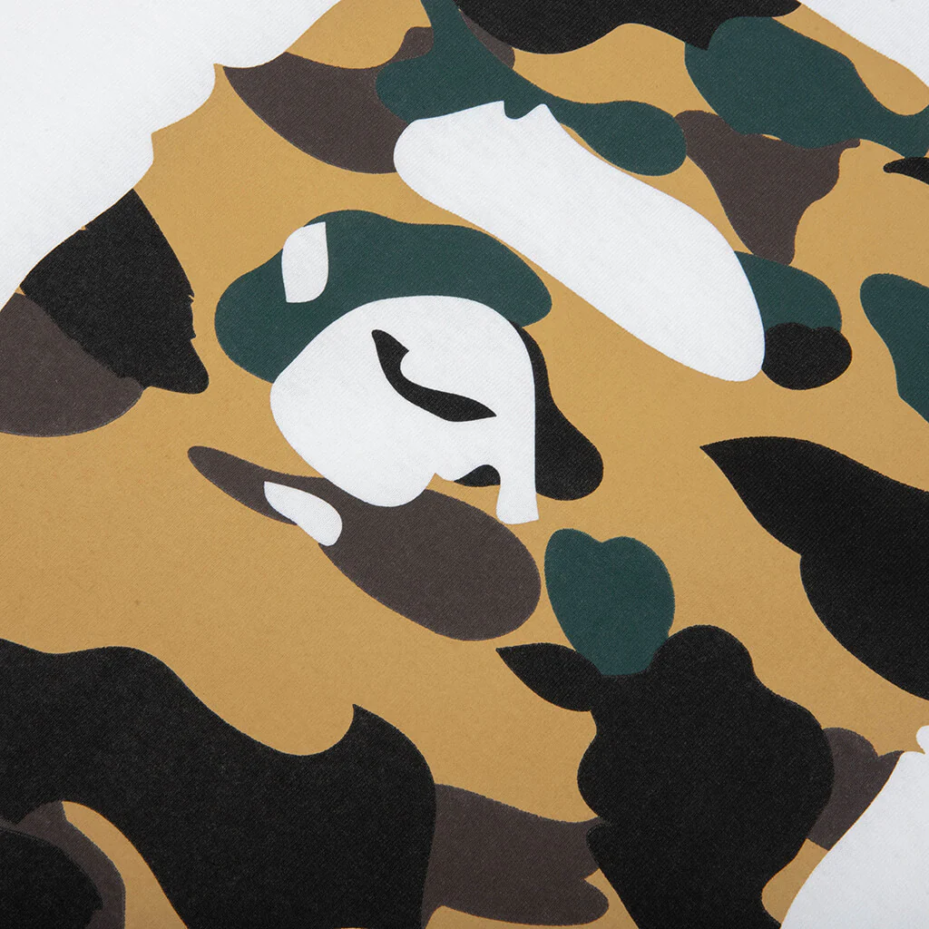 1st Camo Big Ape Head Tee - White/Yellow - Image 3
