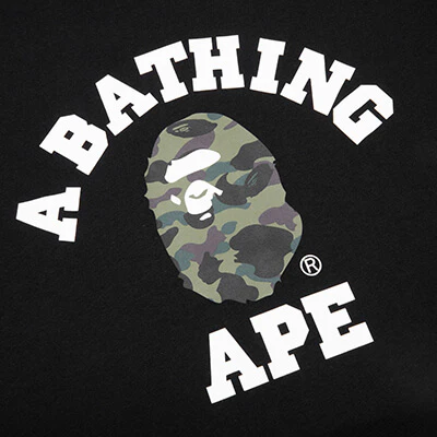 1st Camo College Tee - Black/Green - Image 3