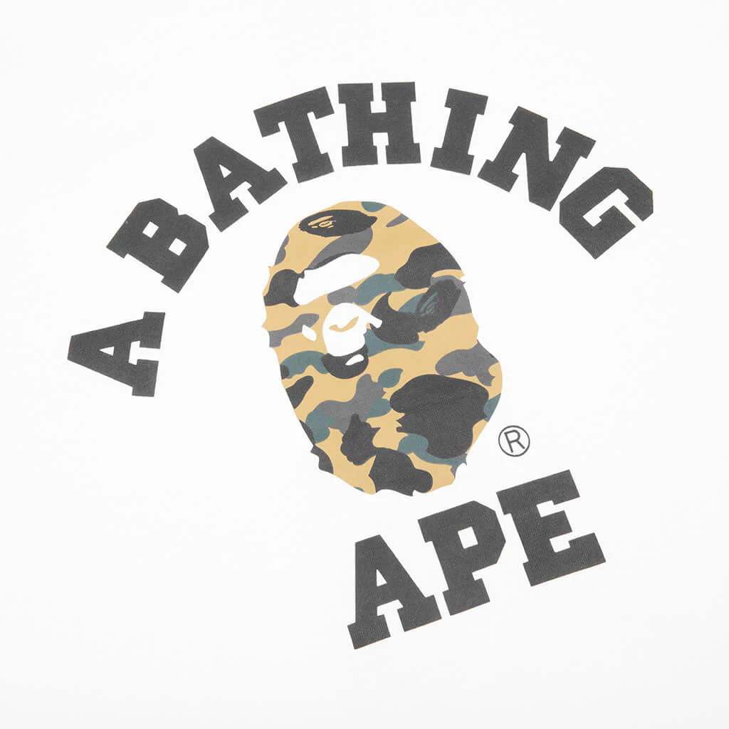 1st Camo College Tee - White/Yellow - Image 3