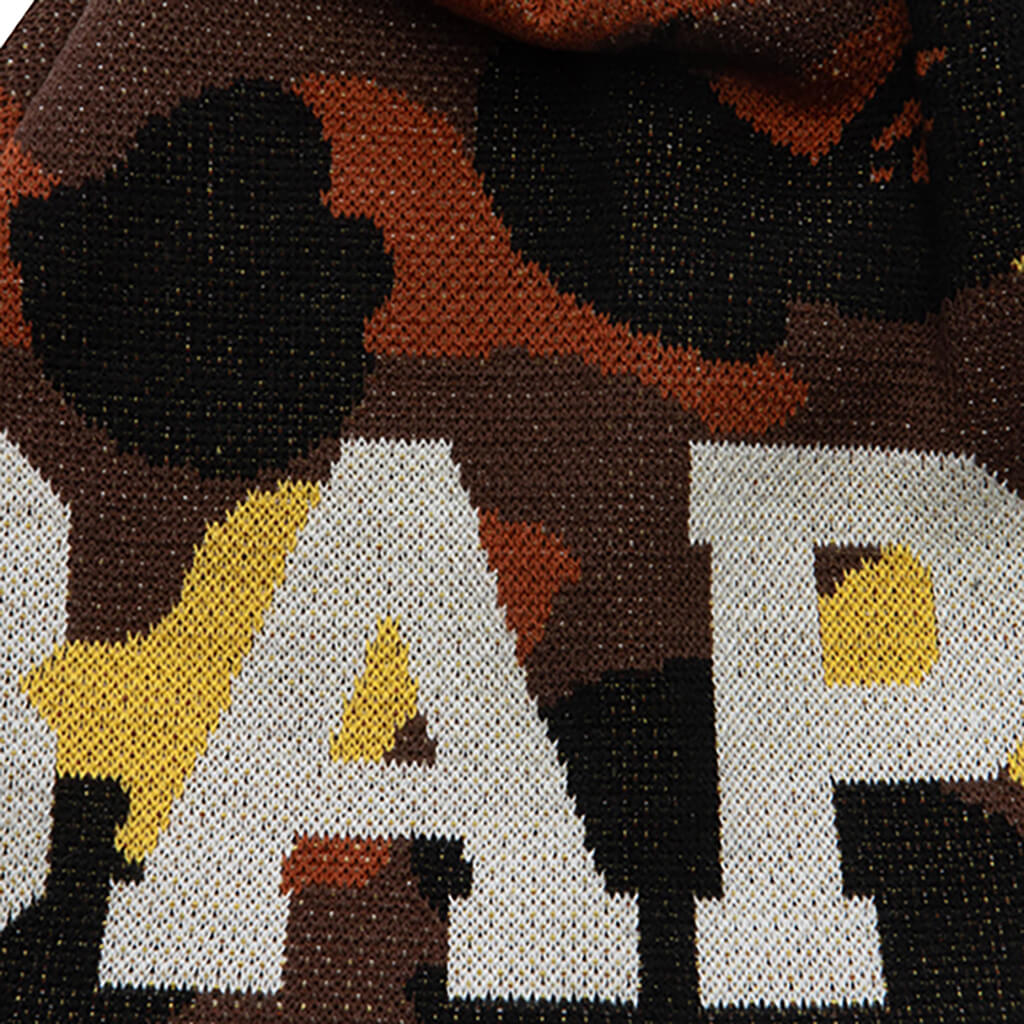 1st Camo Knit Beanie - Orange - Image 2