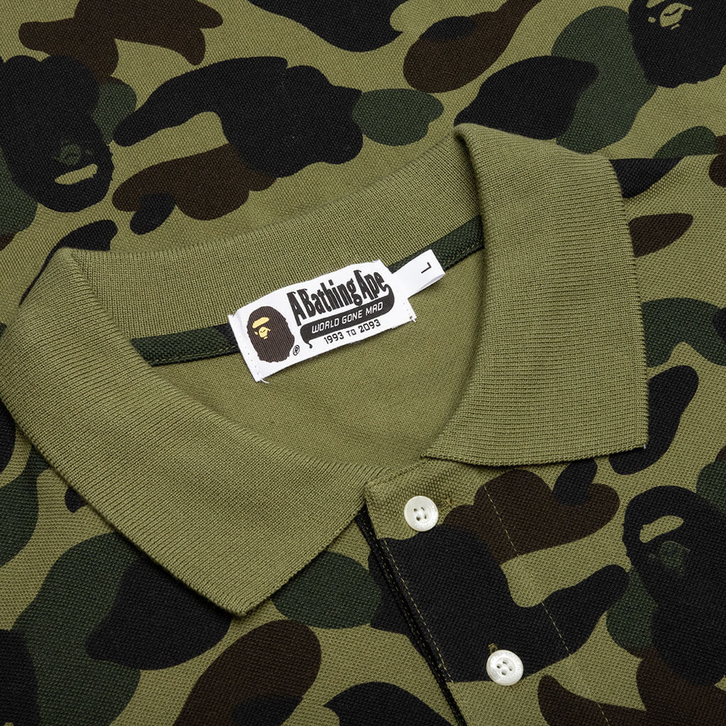 1st Camo One Point Relaxed Fit Polo - Green - Image 3