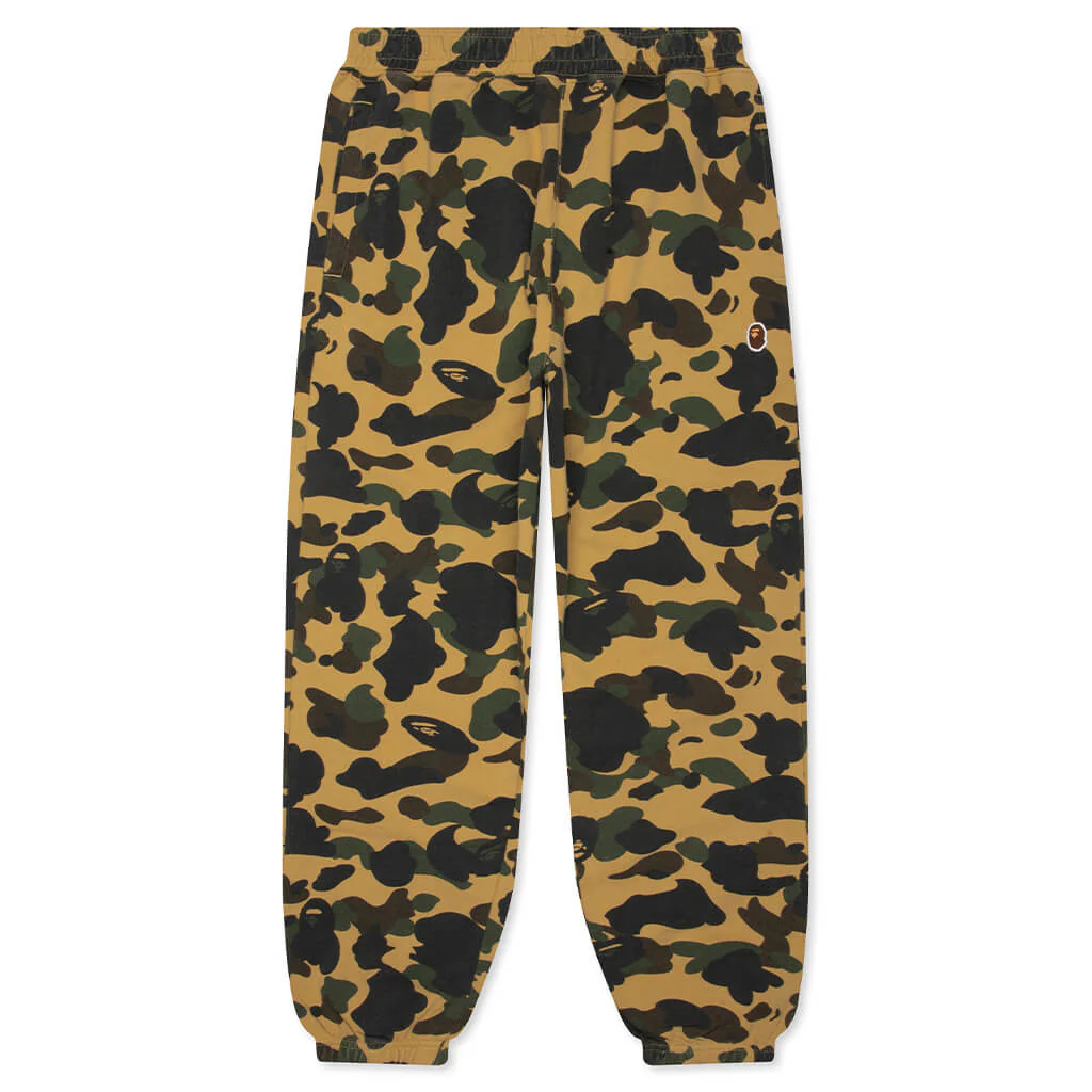 1st Camo One Point Relaxed Fit Sweat Pants - Yellow