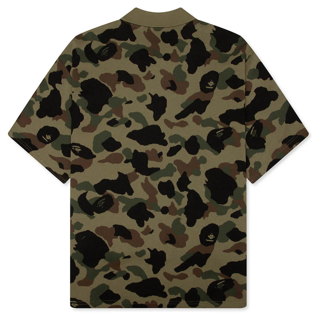 1st Camo Relaxed Fit Polo Shirt - Green - Image 2