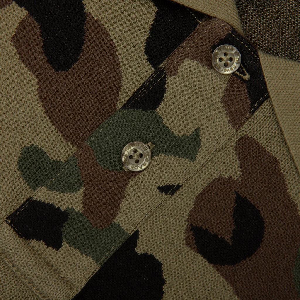 1st Camo Relaxed Fit Polo Shirt - Green - Image 3