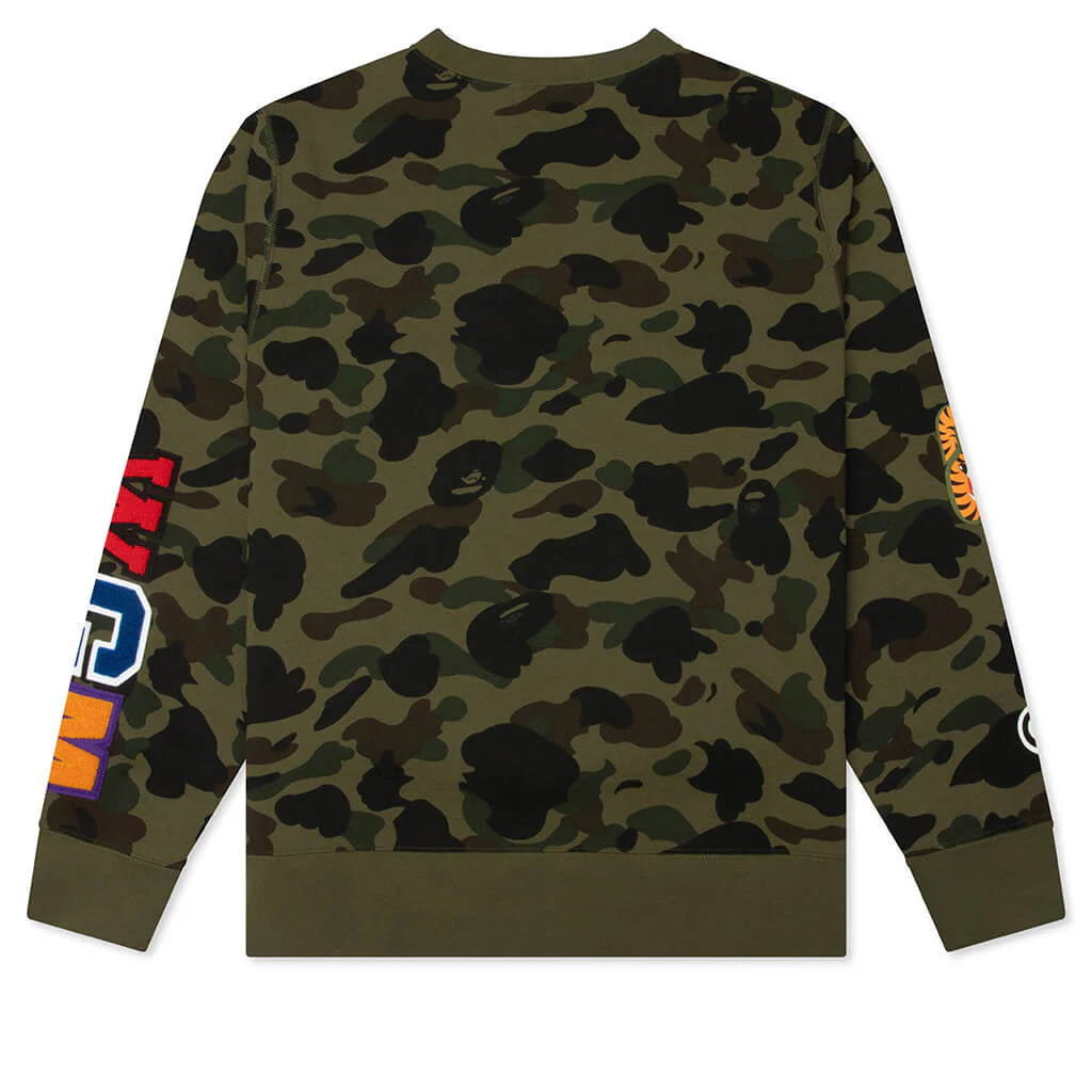 1st Camo Shark Crewneck Sweatshirt - Green - Image 2