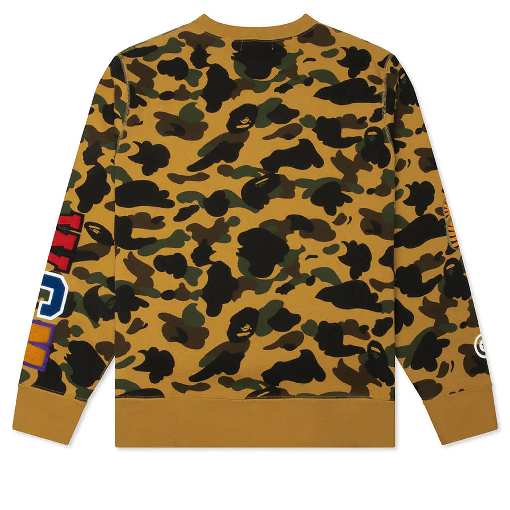 1st Camo Shark Crewneck Sweatshirt - Yellow - Image 2