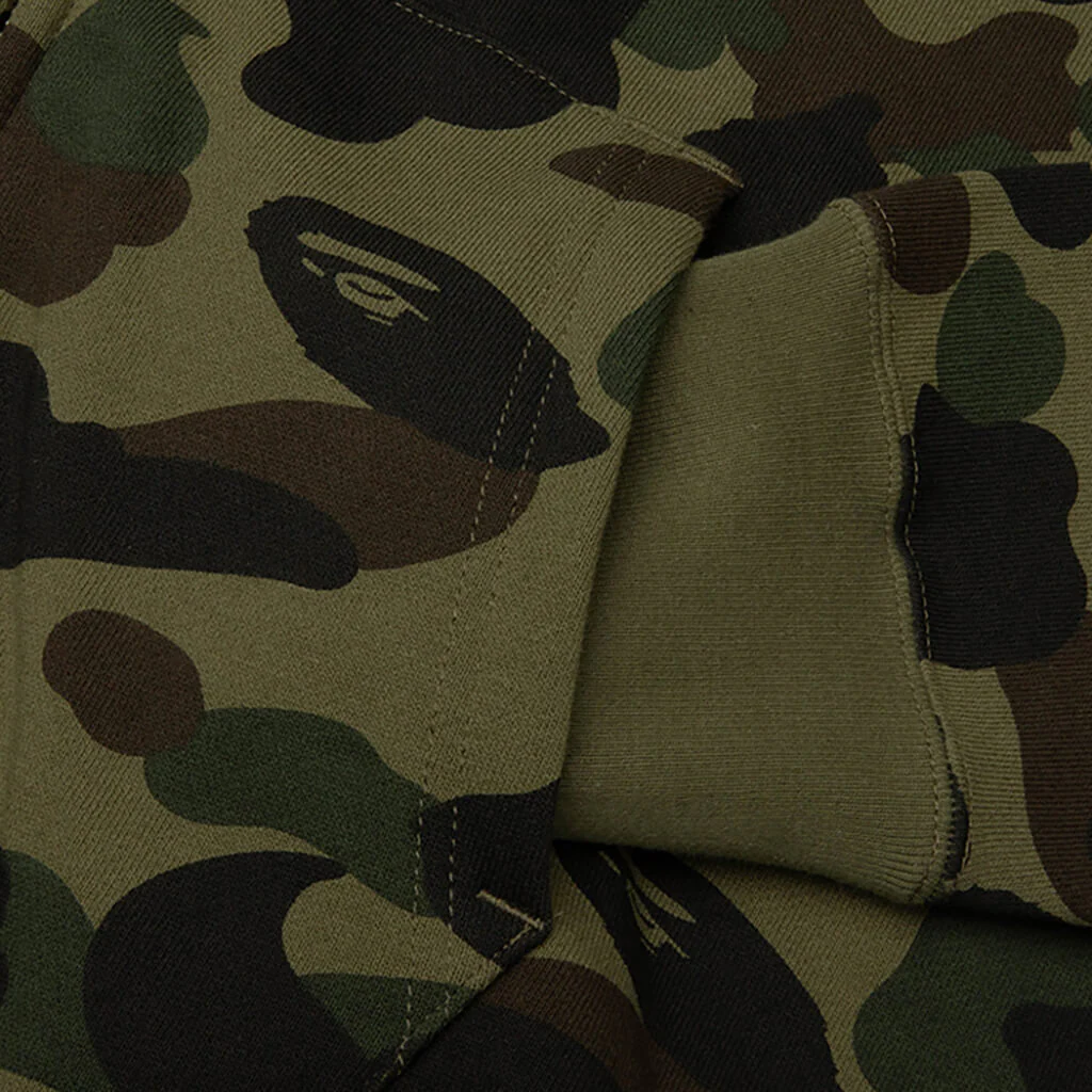 1st Camo Shark Full Zip Hoodie - Green - Image 3