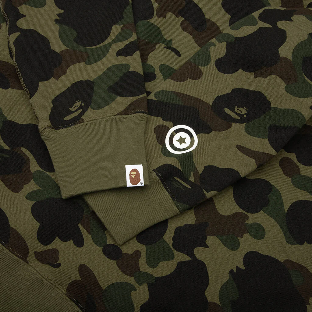 1st Camo Shark Full Zip Hoodie - Green - Image 4