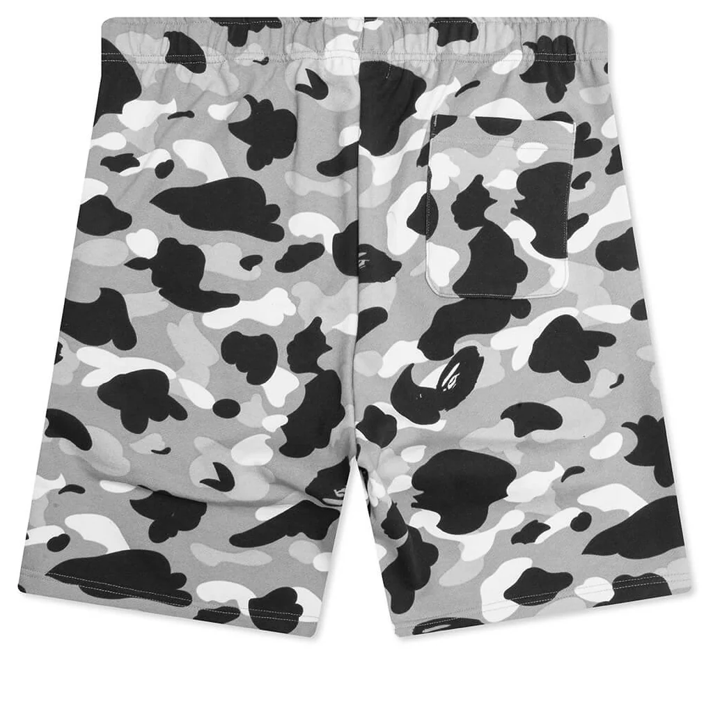 1ST Camo Shark Regular Fit Sweat Shorts - Gray - Image 2