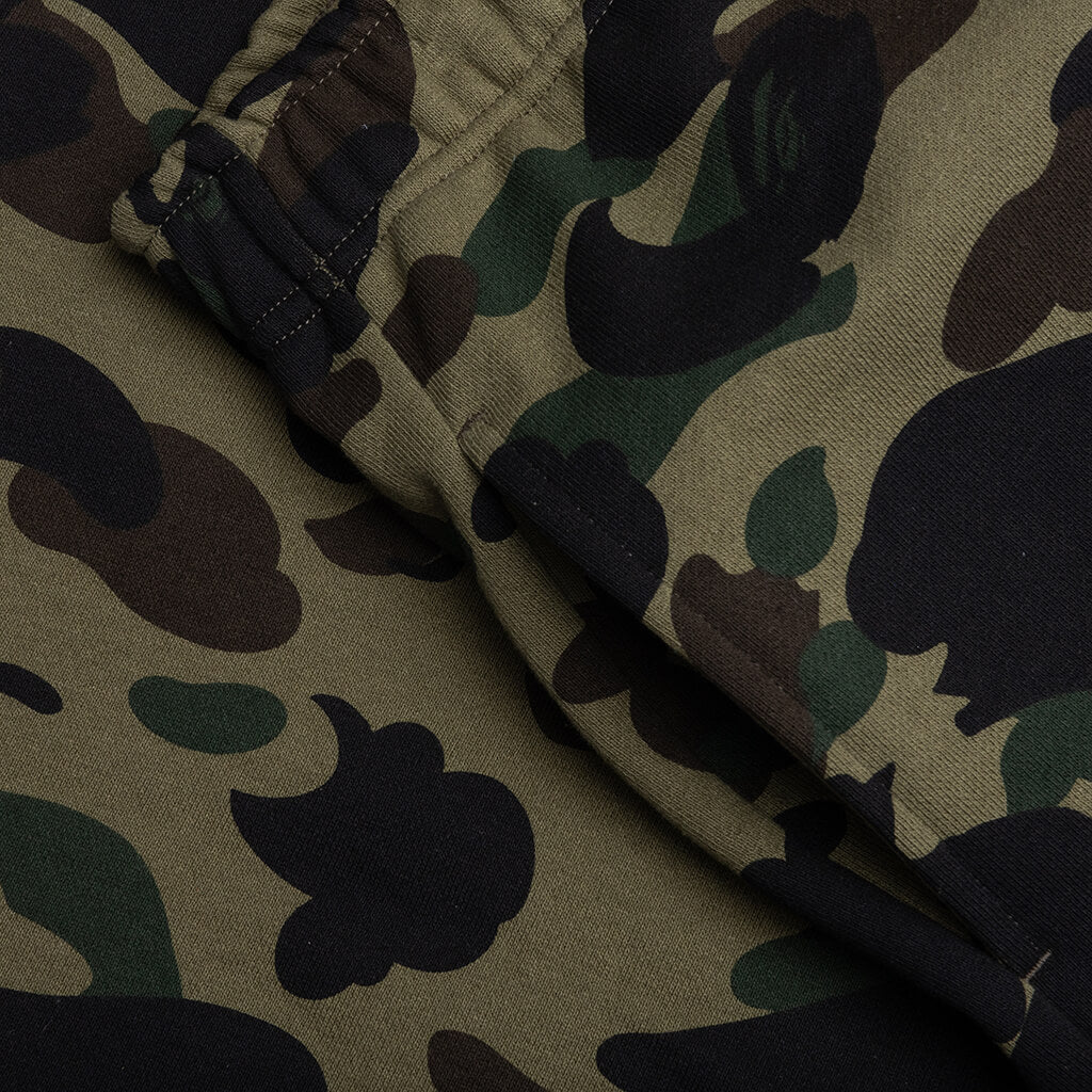 1ST Camo Shark Regular Fit Sweat Shorts - Green - Image 3