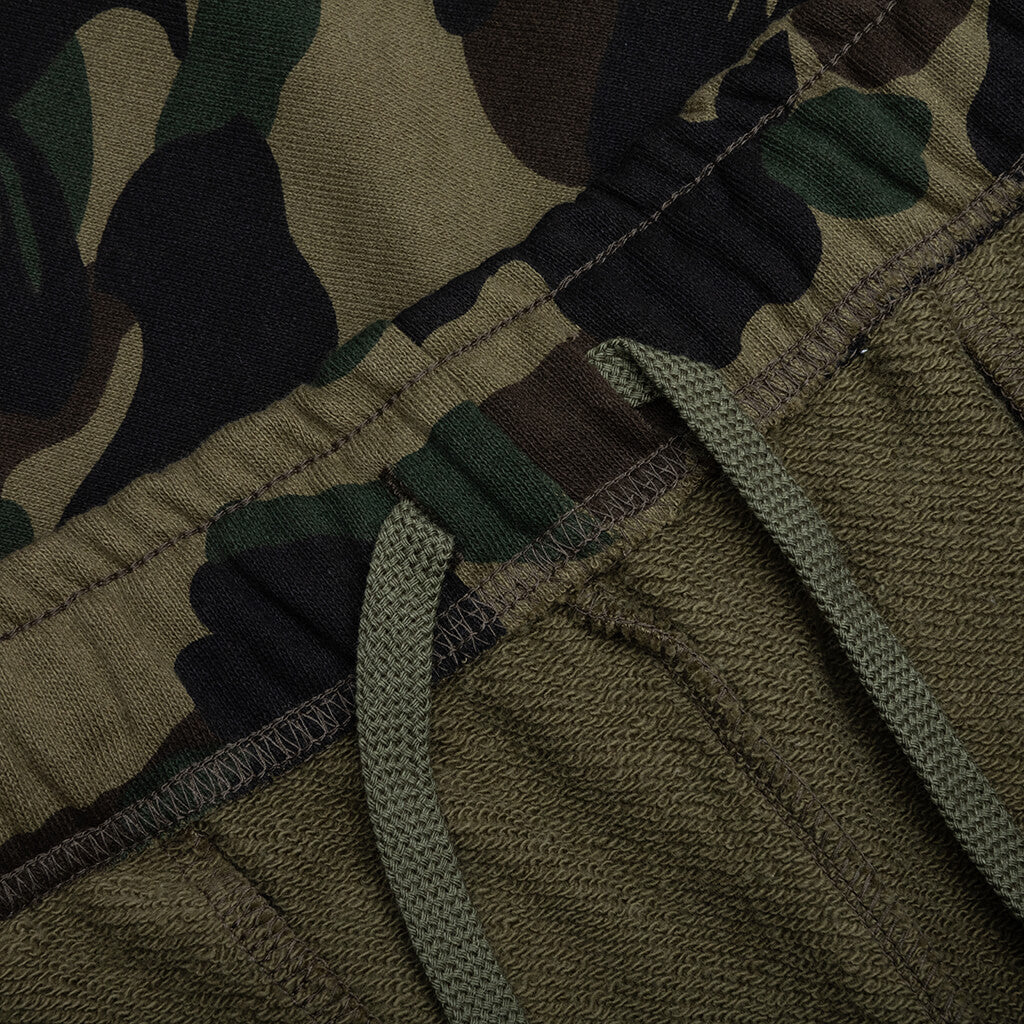 1ST Camo Shark Regular Fit Sweat Shorts - Green - Image 5
