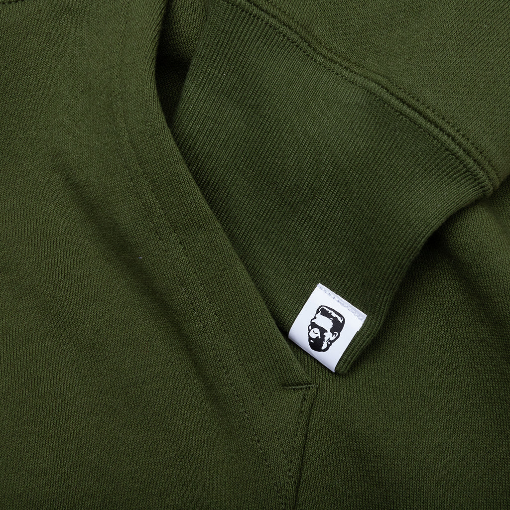1st Shark Full Zip Hoodie - Olive Drab - Image 6