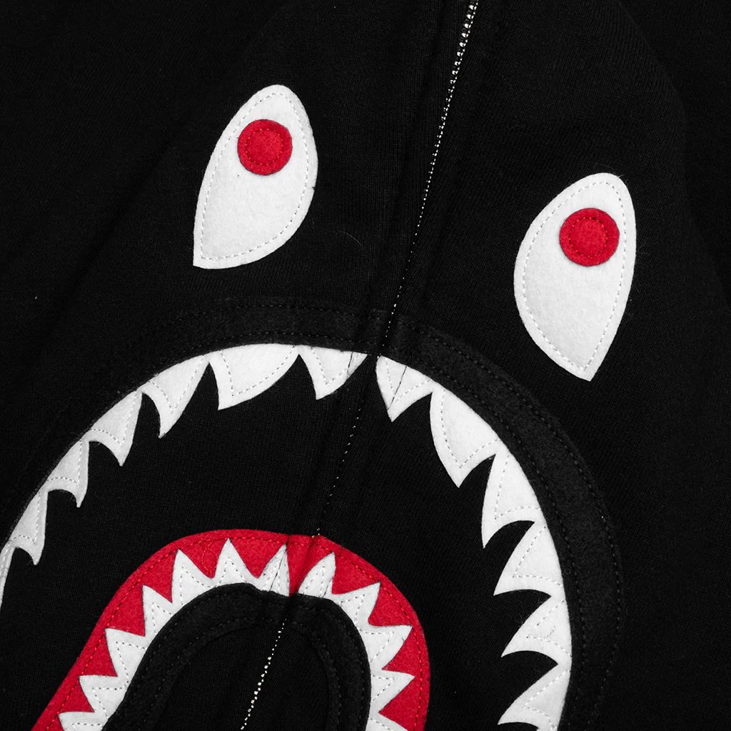 2nd Shark Full Zip Hoodie - Black - Image 3