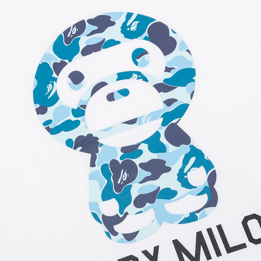 Abc Camo Baby Milo Tee - White/Blue - Image 3