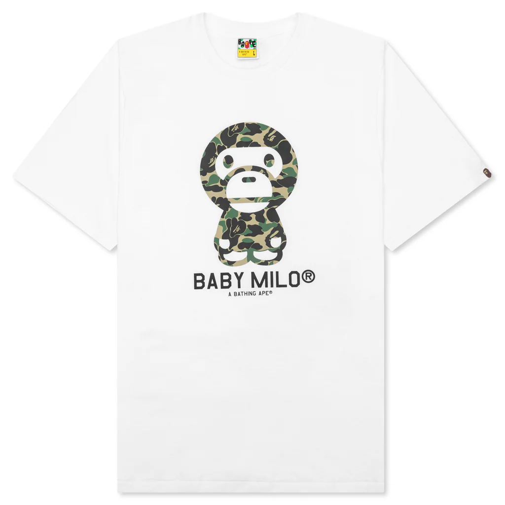 Abc Camo Baby Milo Tee - White/Green