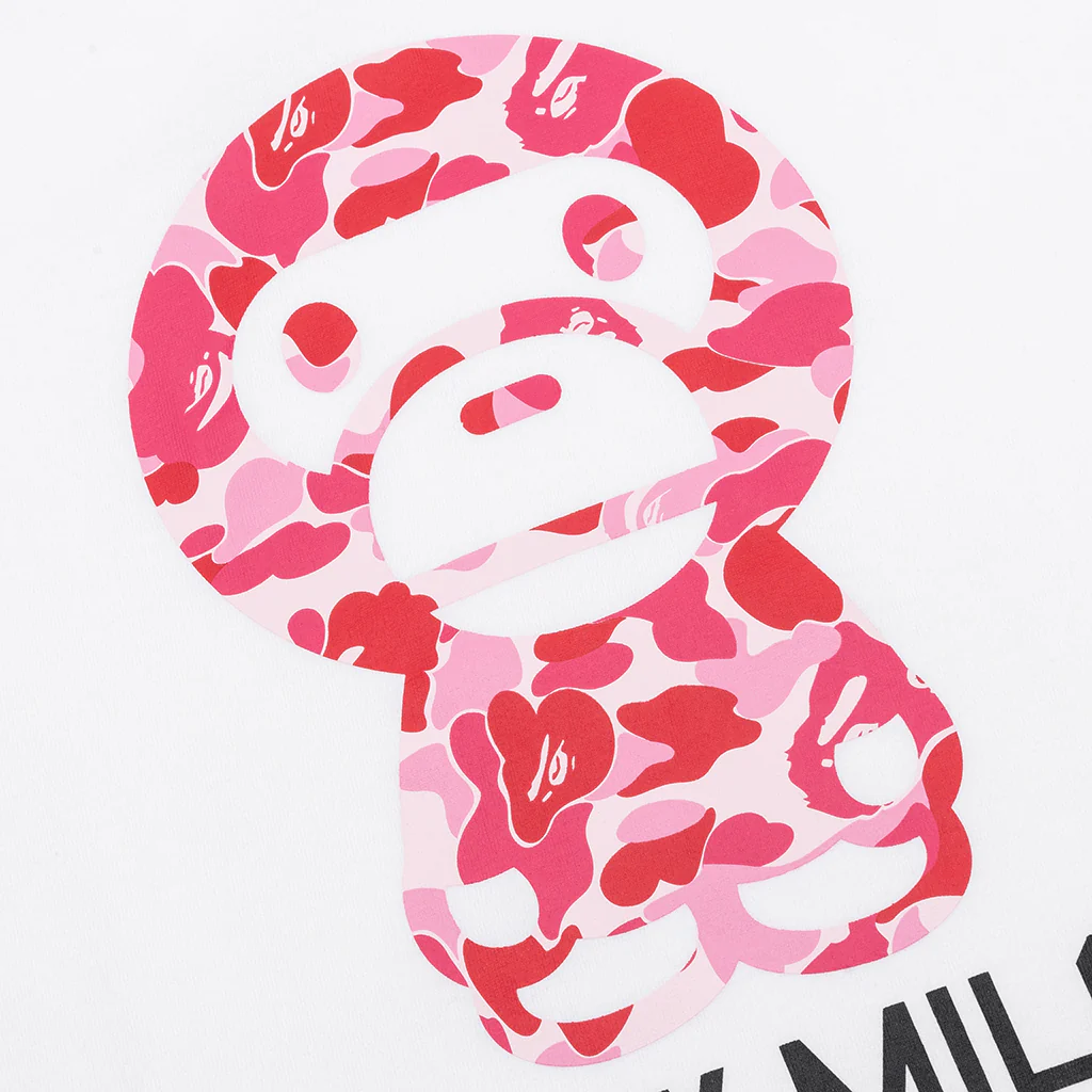Abc Camo Baby Milo Tee - White/Pink - Image 3