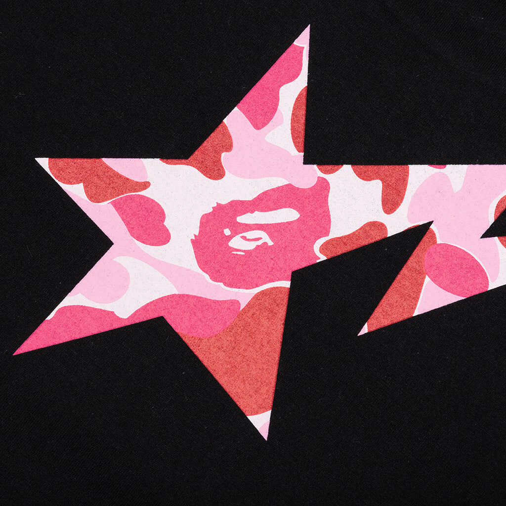 Abc Camo Bape Sta Logo L/S Tee - Black/Pink - Image 4