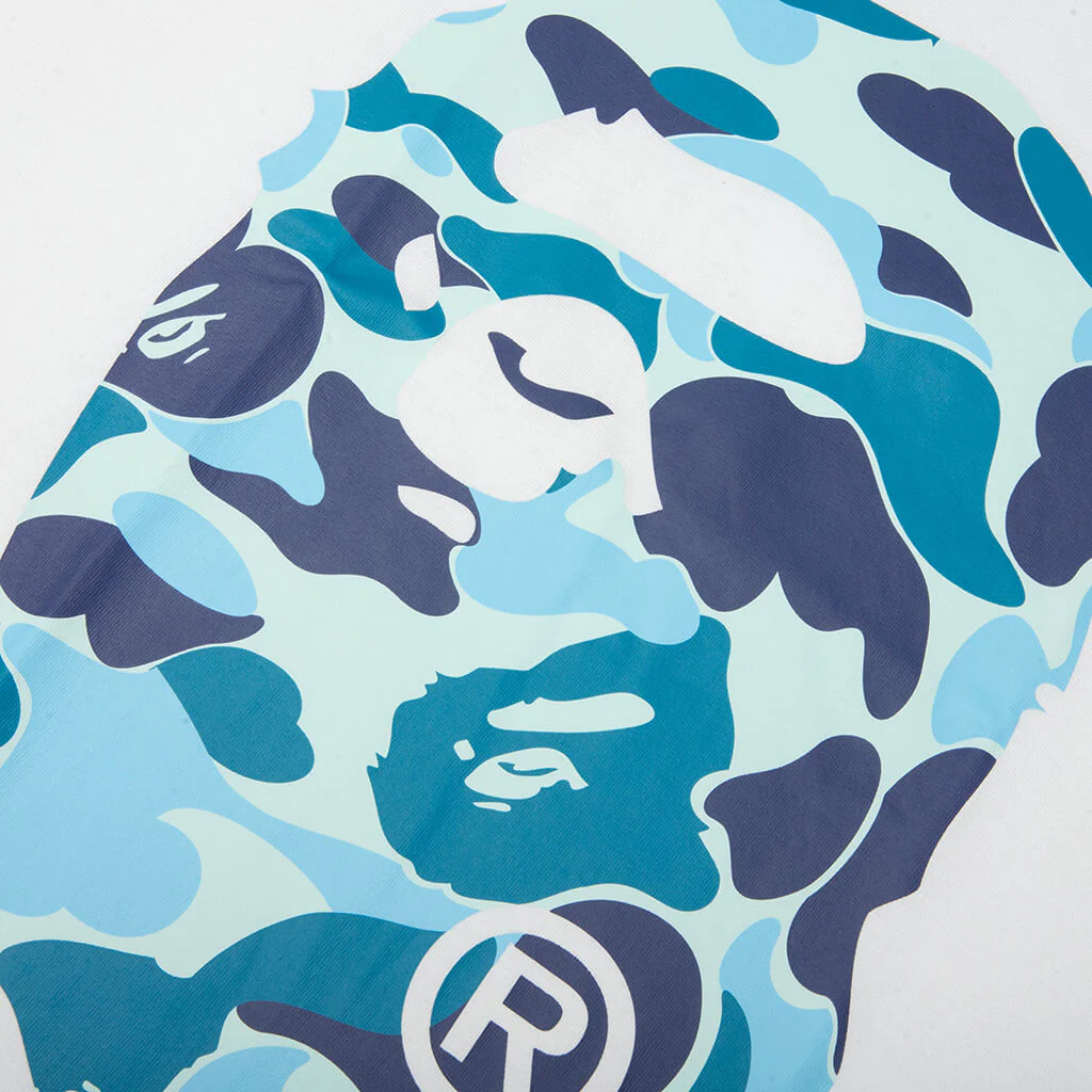 ABC Camo Big Ape Head Tee - White/Blue - Image 3