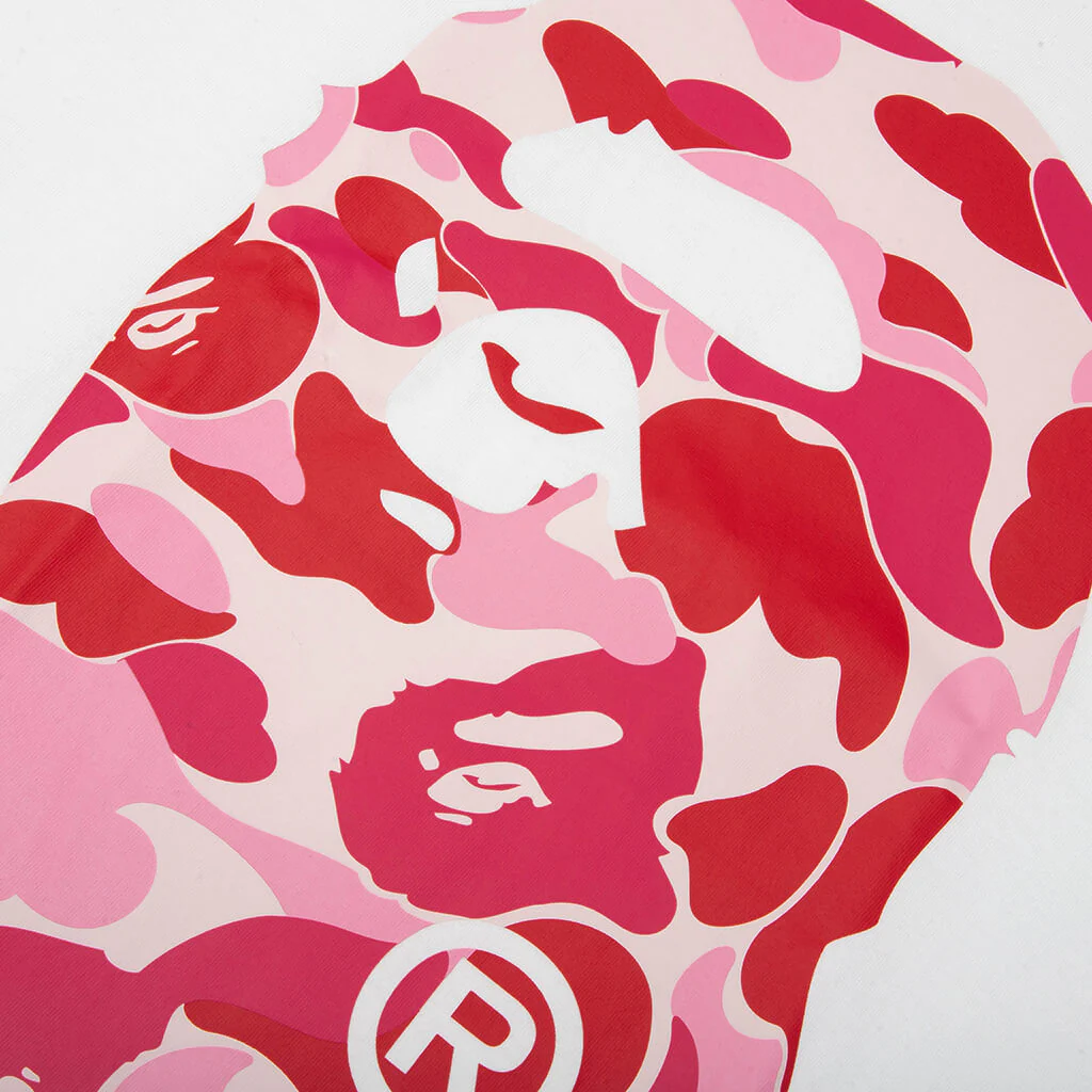 ABC Camo Big Ape Head Tee - White/Pink - Image 3