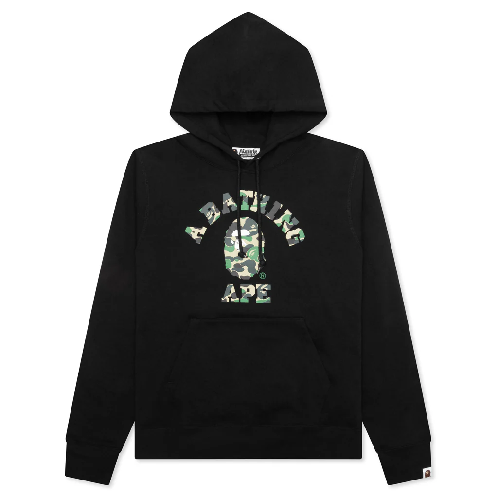 Abc Camo College Pullover Hoodie - Black