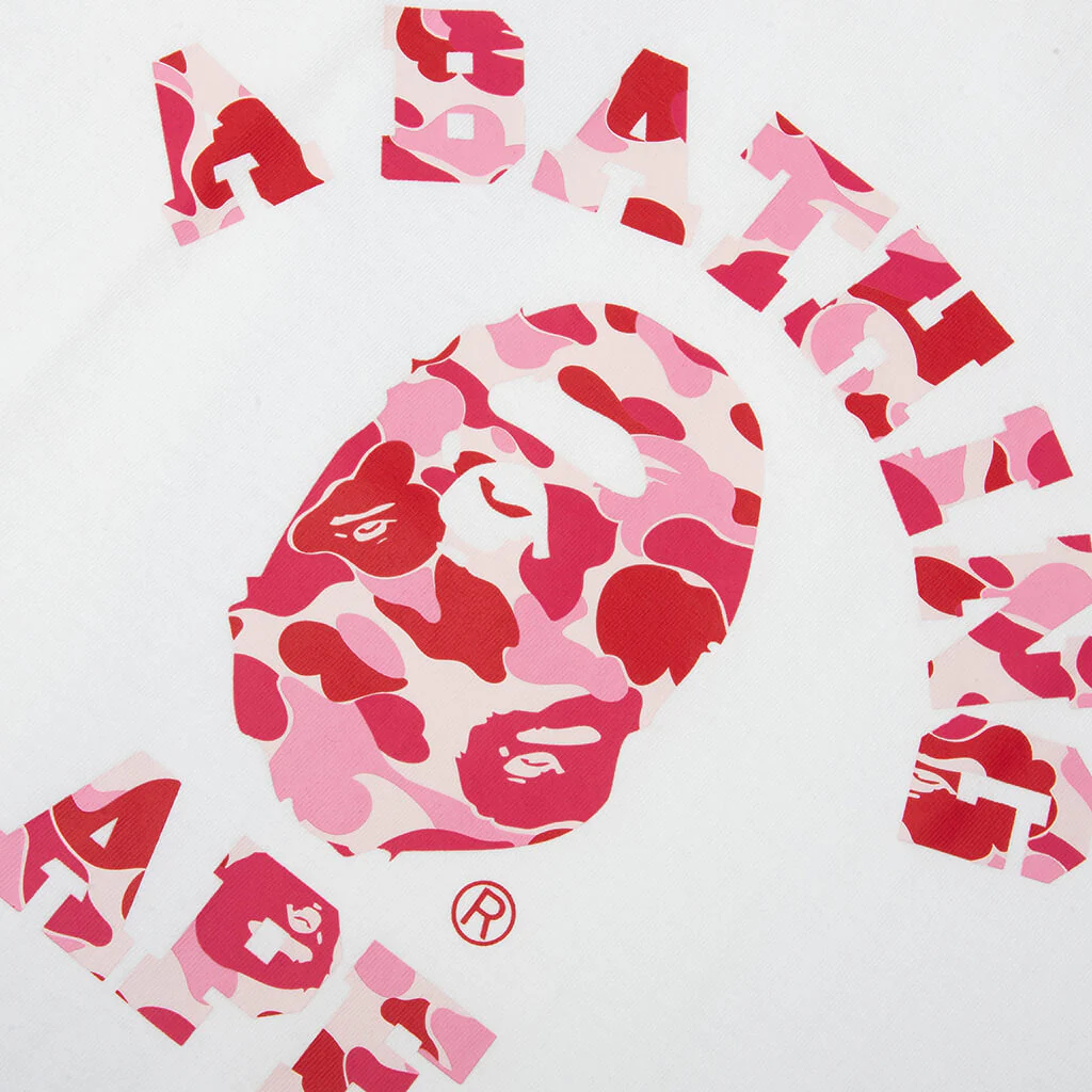 ABC Camo College Tee - White/Pink - Image 3