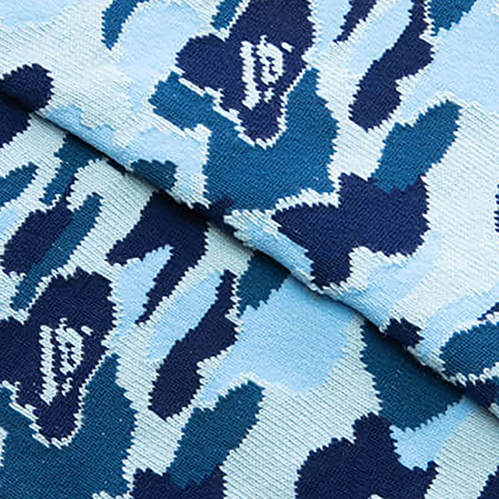 ABC Camo Jacquard Socks - Blue - Image 2