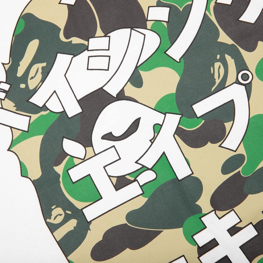 Abc Camo Japanese Letters L/S Tee - White/Green - Image 3
