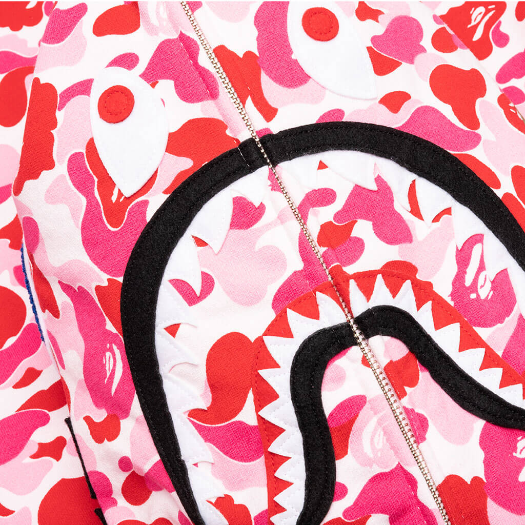 Abc Camo Shark Full Zip Hoodie - Pink - Image 3