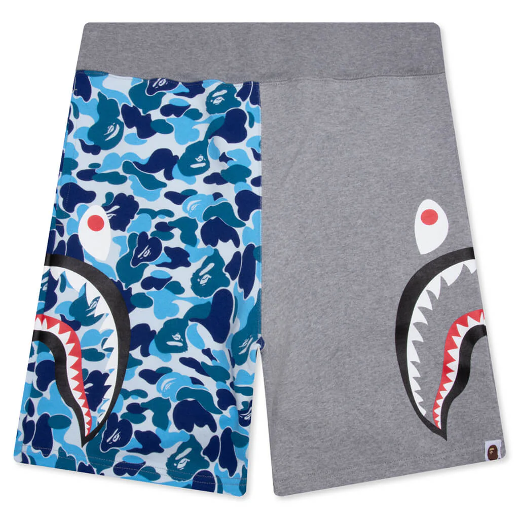 Abc Camo Side Shark Sweat Shorts - Blue - Image 2