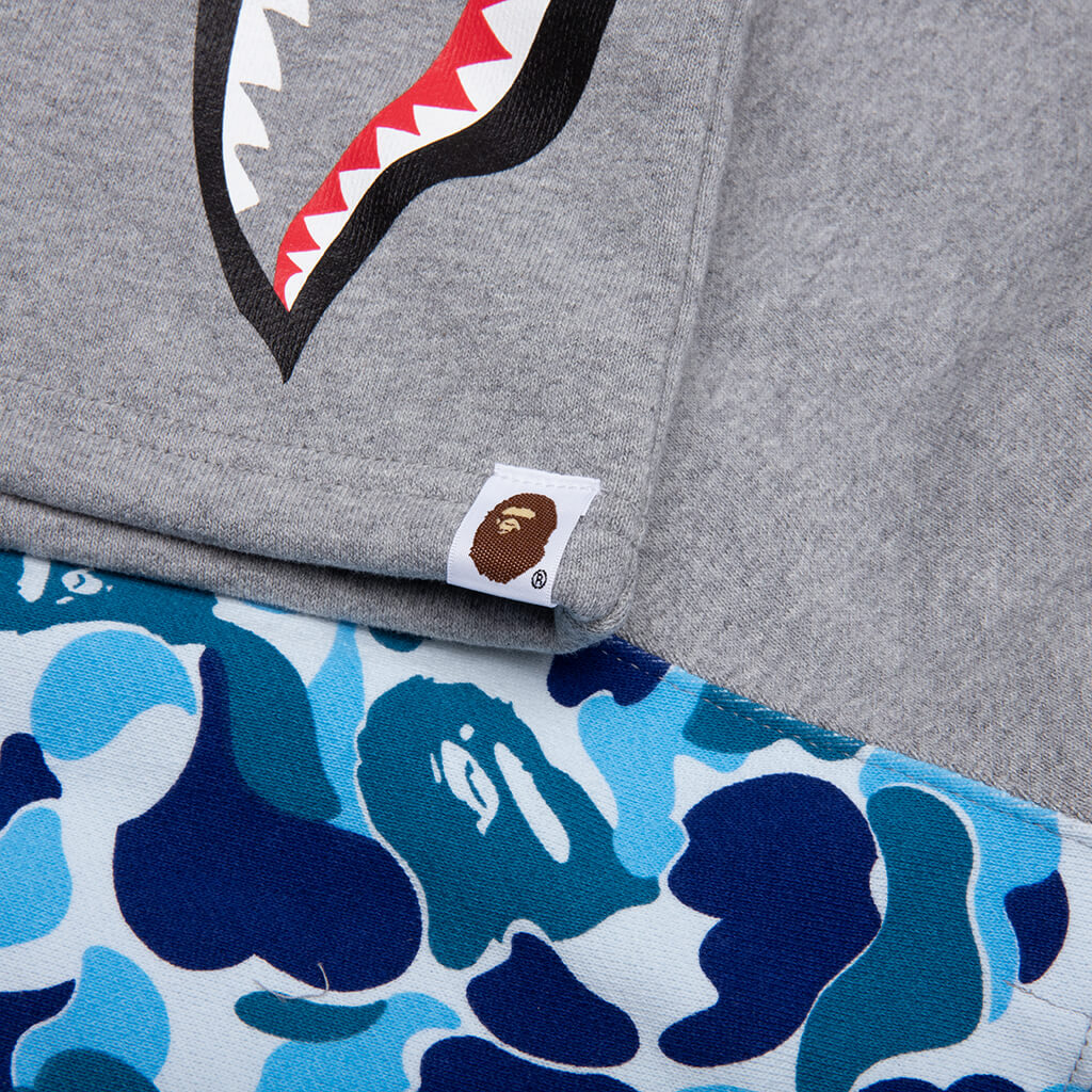 Abc Camo Side Shark Sweat Shorts - Blue - Image 3
