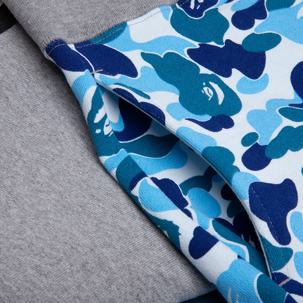 Abc Camo Side Shark Sweat Shorts - Blue - Image 4
