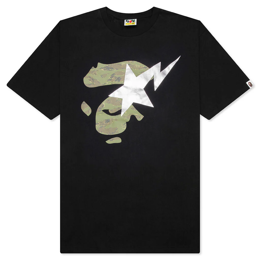 Women's Ape on Bapesta Tee - Black/Beige