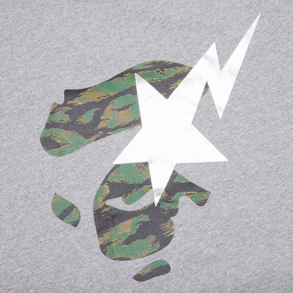 Women's Ape on Bapesta Tee - Grey/Green - Image 3
